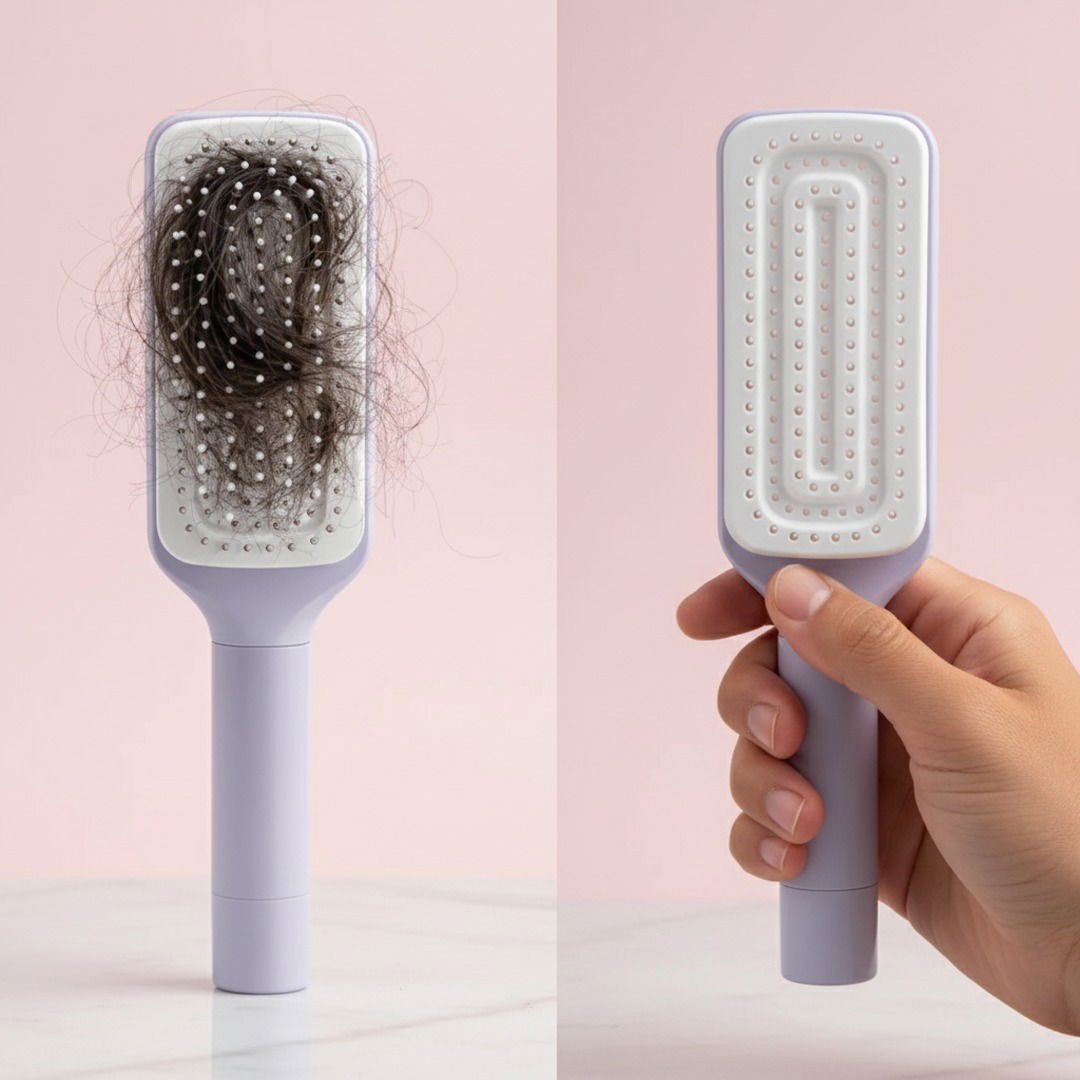 La Brosse Magique Auto-Nettoyante – Cheveux Retirés en 1 Seconde